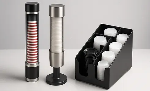Cup Dispensers and Lid Organizers