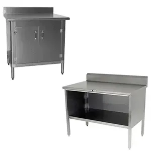 Work Tables With Stainless Steel Base