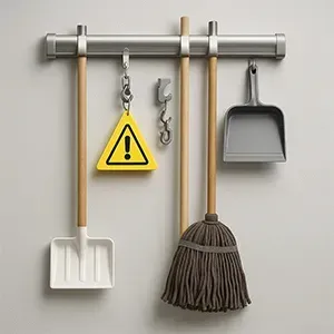 Broom and Mop Racks / Hangers and Closet Organizers